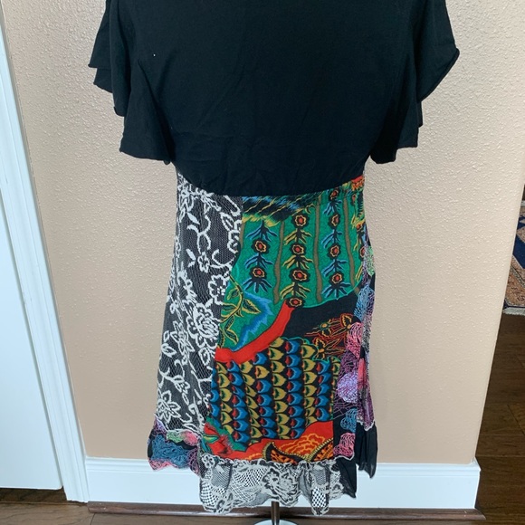 “LV Collection” Black multi colored dress - medium - Picture 5 of 6